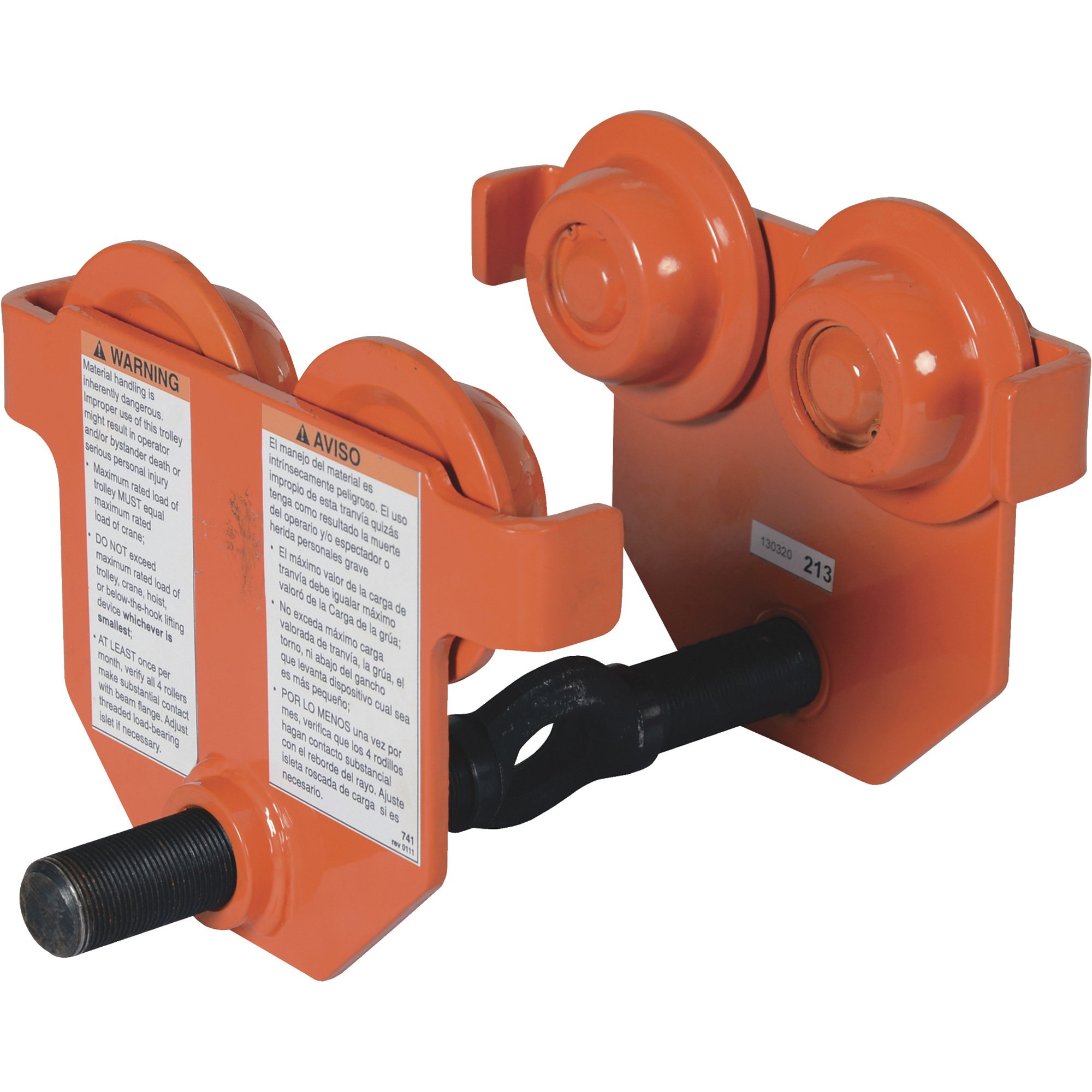 Vestil Adjustable Plain Eye Manual Trolley